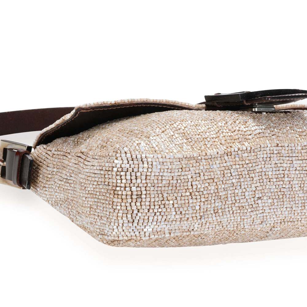 Fendi Beige Beaded Baguette Bag - Picture 6 of 8